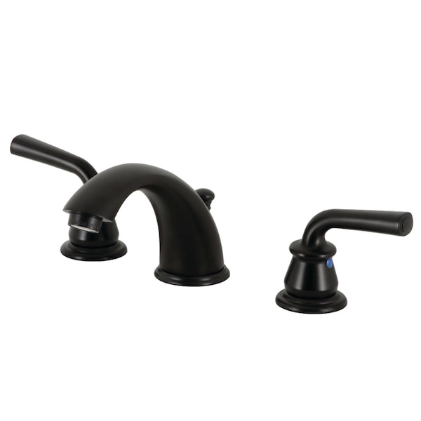 Kingston Brass Widespread Bathroom Faucet with Pop-Up Drain, Matte Black KB960RXL - main